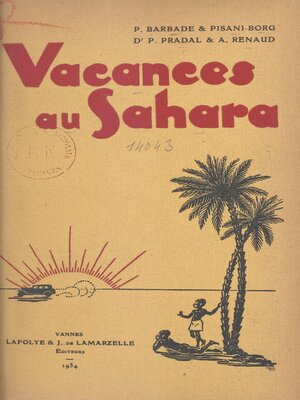 cover image of Vacances au Sahara